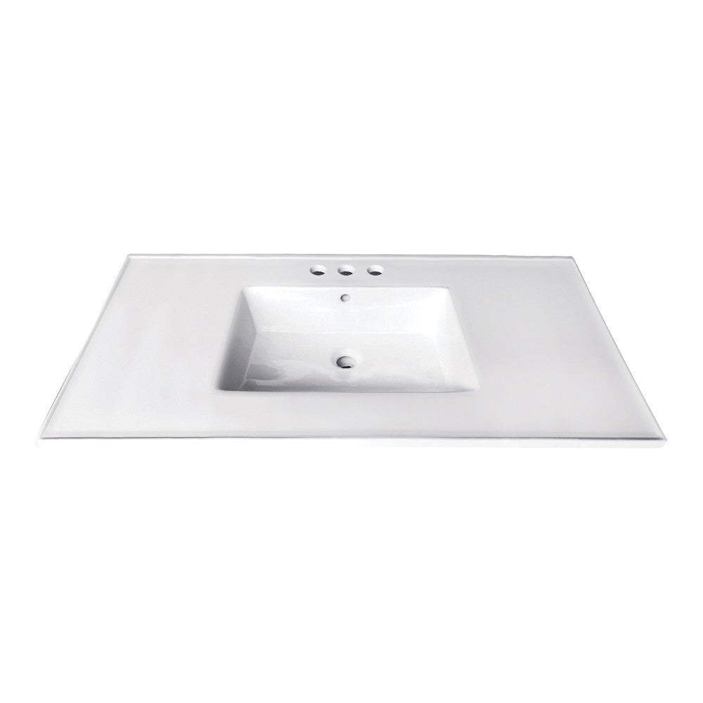 Continental 37.38 Inch Vanity Sink Top in White