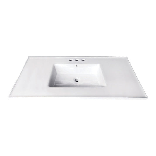 Continental 37.38 Inch Vanity Sink Top in White