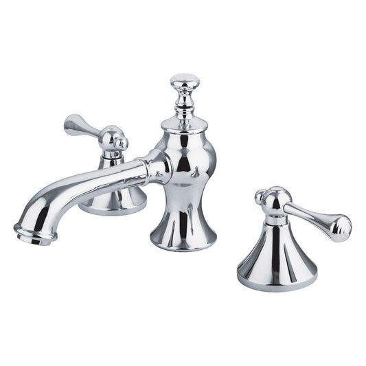 English Country Widespread Bathroom Faucet in Polished Chrome