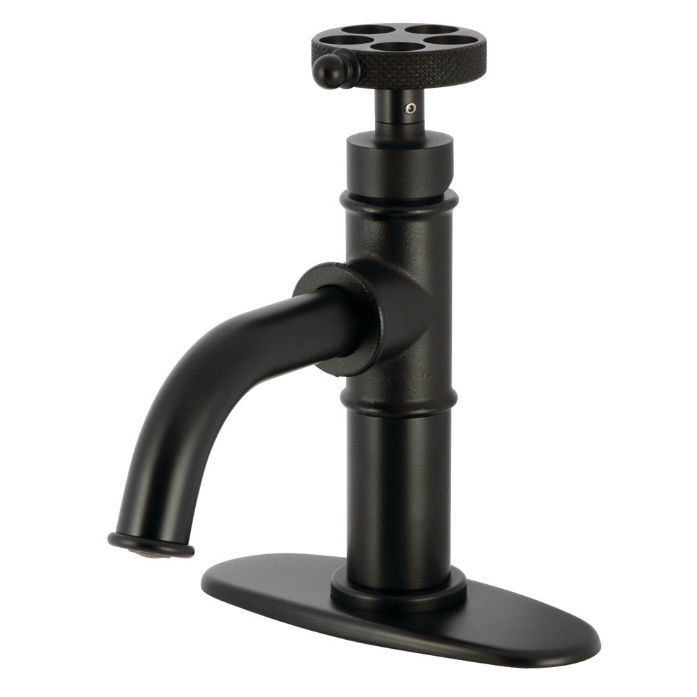 Webb Single-Hole Bathroom Faucet in Matte Black