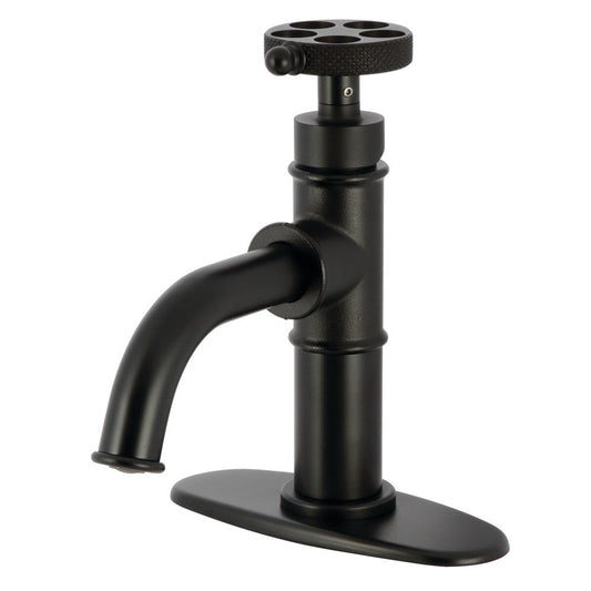 Webb Single-Hole Bathroom Faucet in Matte Black