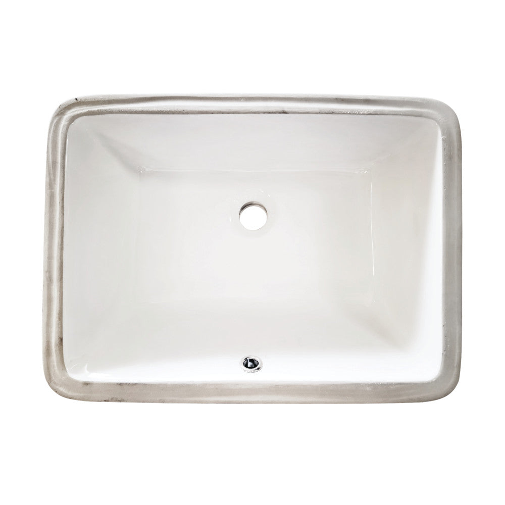 Kastell 20.06 Inch Undermount Bathroom Sink in White