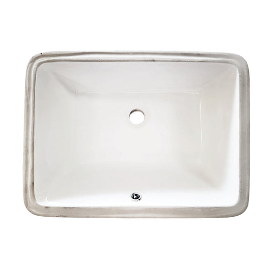 Kastell 20.06 Inch Undermount Bathroom Sink in White