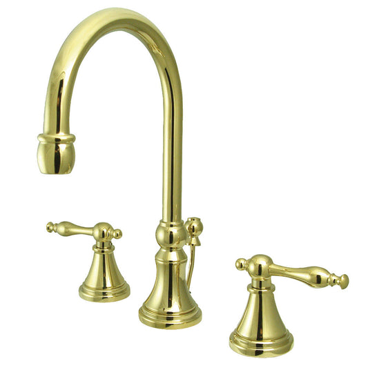 Governor Widespread Bathroom Faucet in Polished Brass