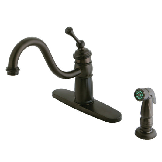 Georgian One Handle Kitchen Faucet in Oil Rubbed Bronze