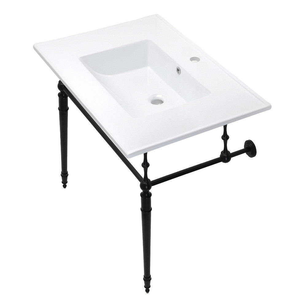 Edwardian 31.13 Inch Console Sink in White