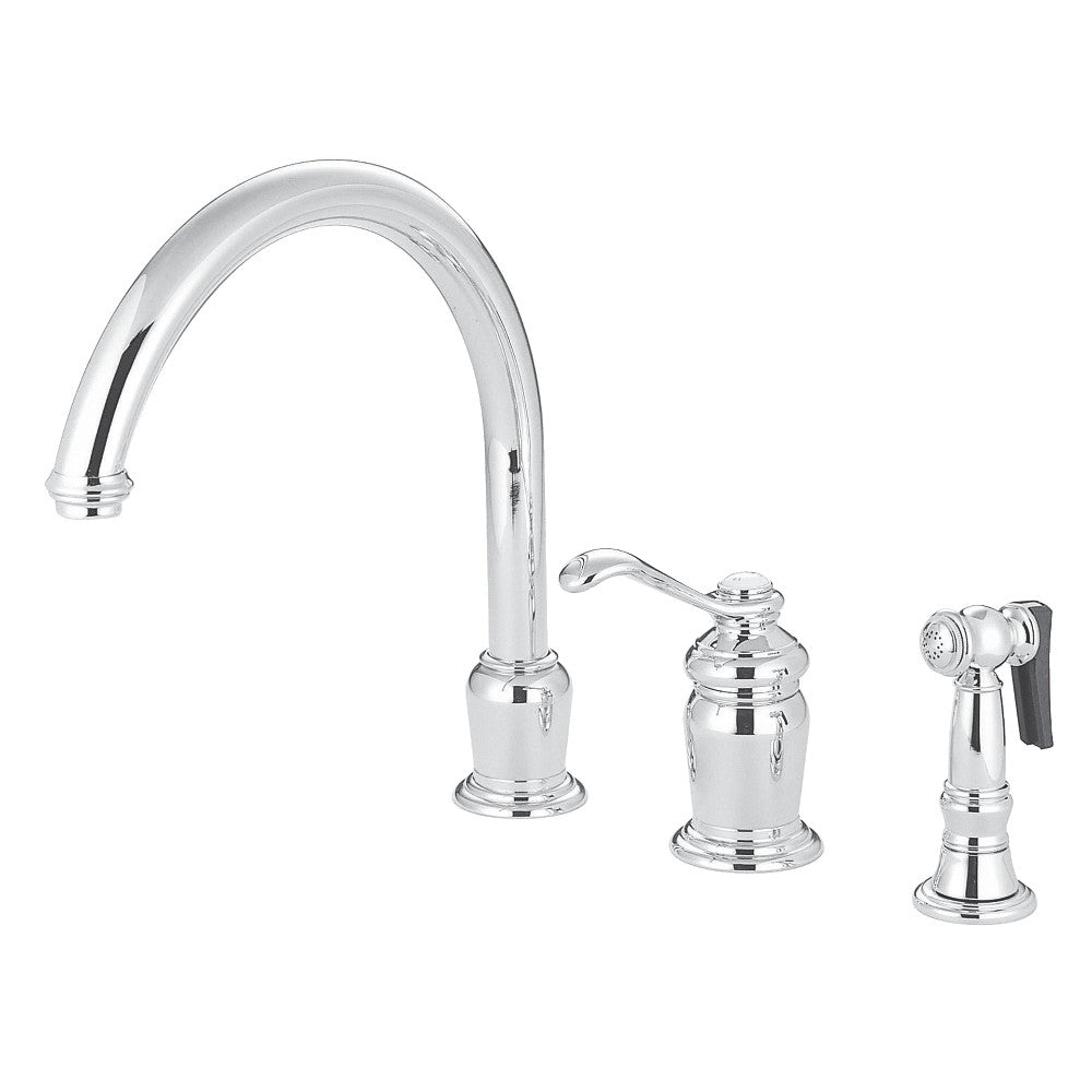 Templeton Widespread Kitchen Faucet in Polished Chrome