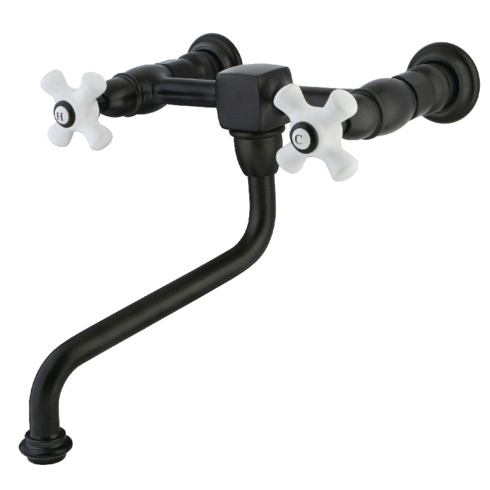 Heritage Wall-Mount Bathroom Faucet in Oil Rubbed Bronze