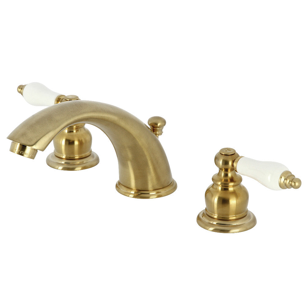 Victorian Widespread Bathroom Faucet in Brushed Brass