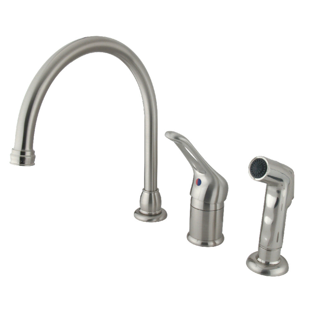 Wyndham Widespread Kitchen Faucet in Brushed Nickel