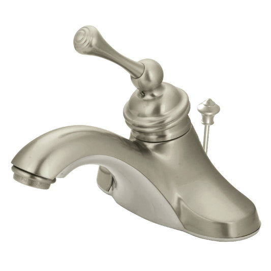Victorian 4 Inch Centerset Bathroom Faucet in Brushed Nickel