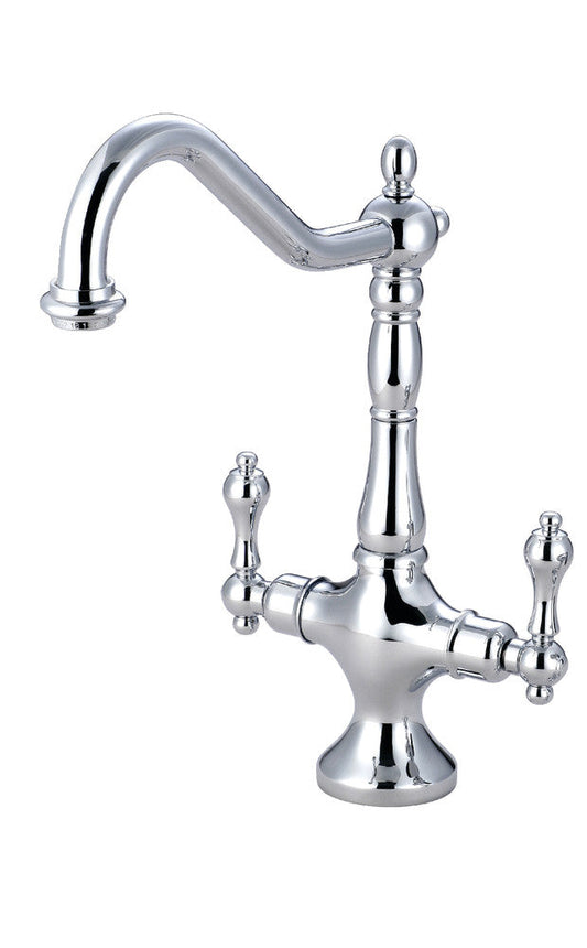Heritage Two Handle Single-Hole Kitchen Faucet in Polished Chrome
