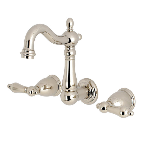Heritage Wall-Mount Bathroom Faucet in Polished Nickel