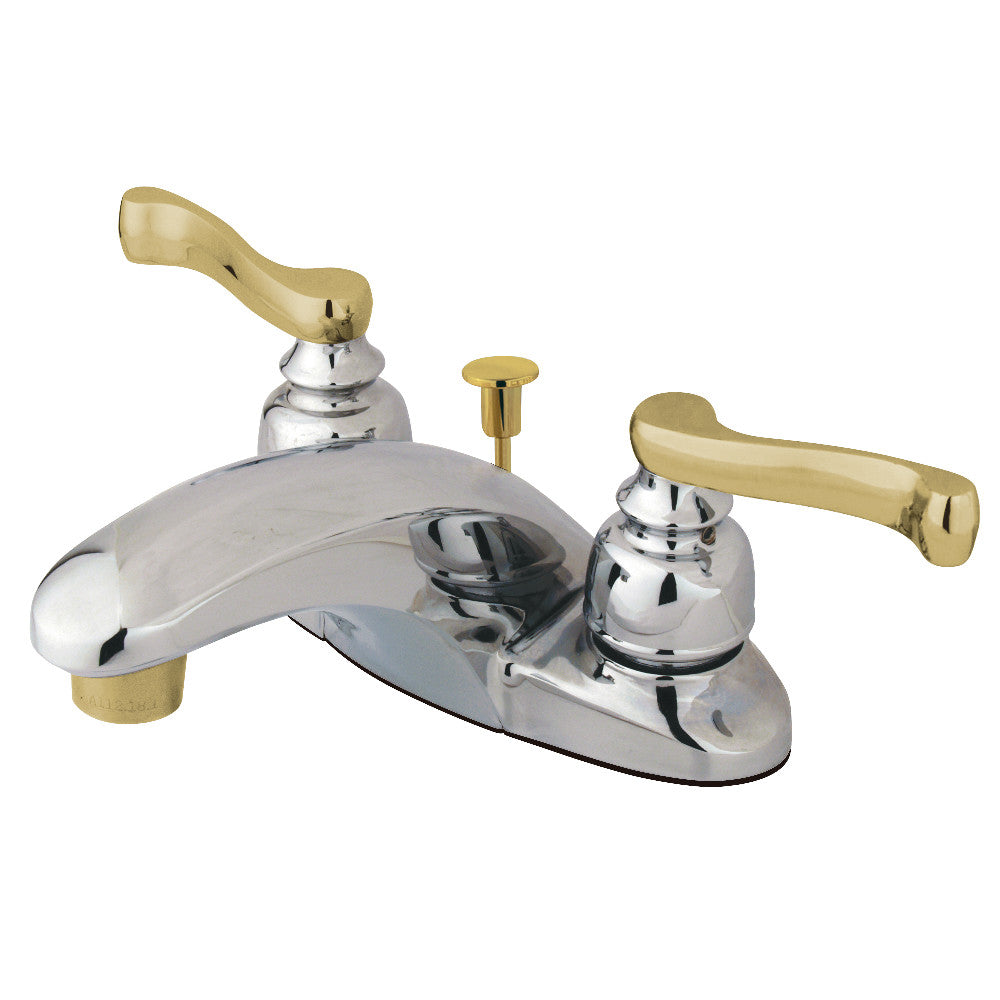 Royale 4 Inch Centerset Bathroom Faucet in Polished Chrome/Polished Brass