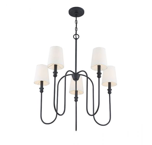 5-Light Chandelier in Aged Iron