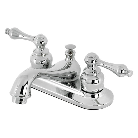 Restoration 4 Inch Centerset Bathroom Faucet in Polished Chrome