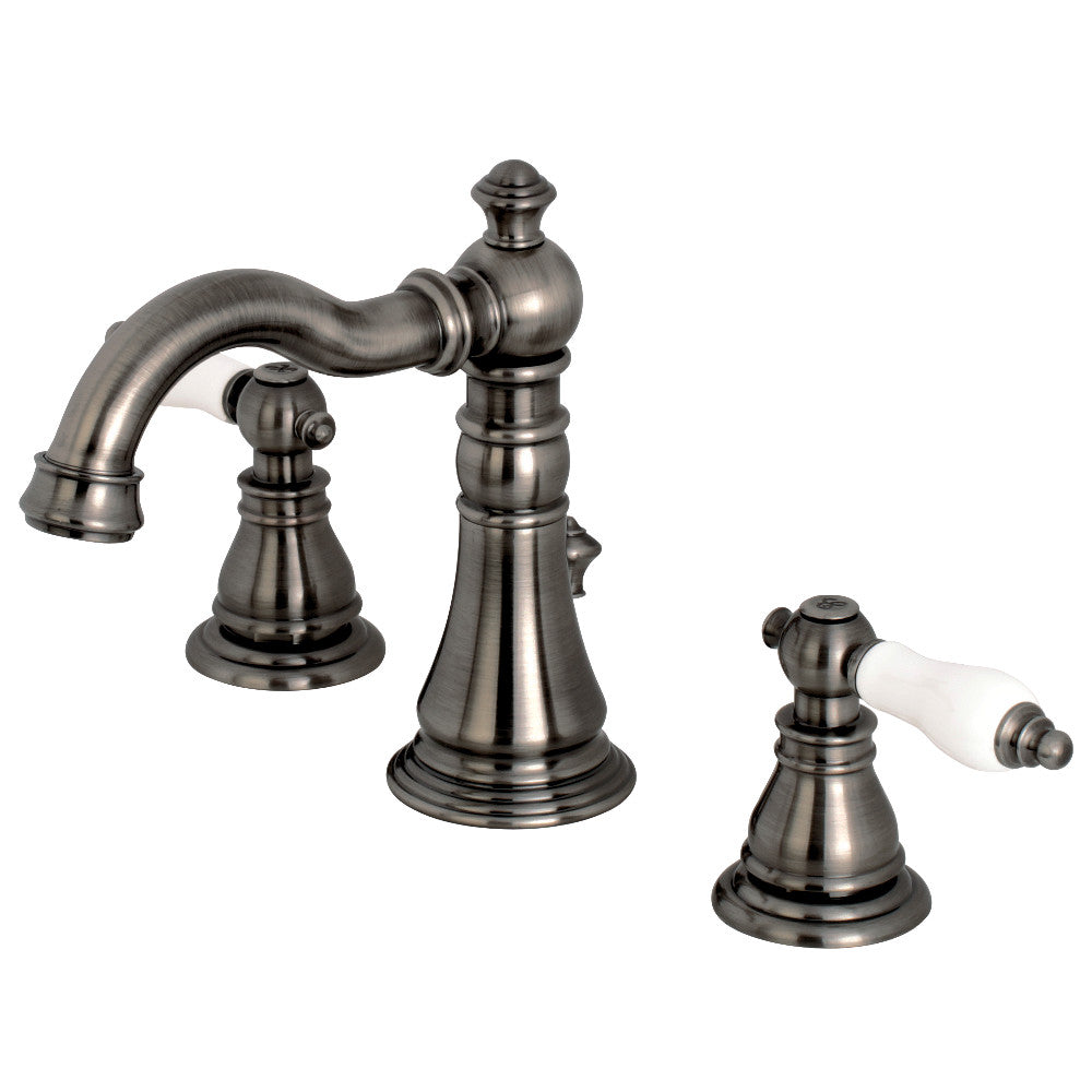 American Patriot Widespread Bathroom Faucet in Black Stainless