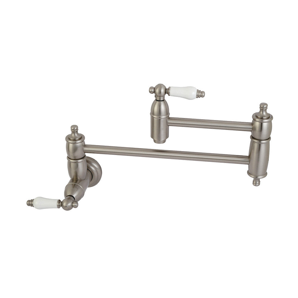 Restoration Pot Filler Faucet in Brushed Nickel