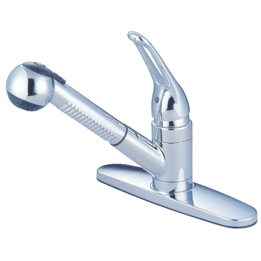 Wyndham Pull-Out Kitchen Faucet in Polished Chrome