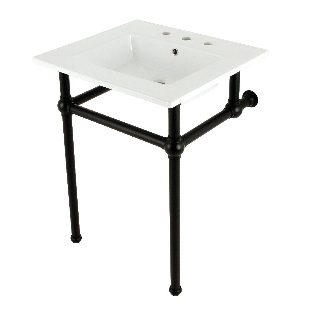 Templeton 25.19 Inch Console Sink in White