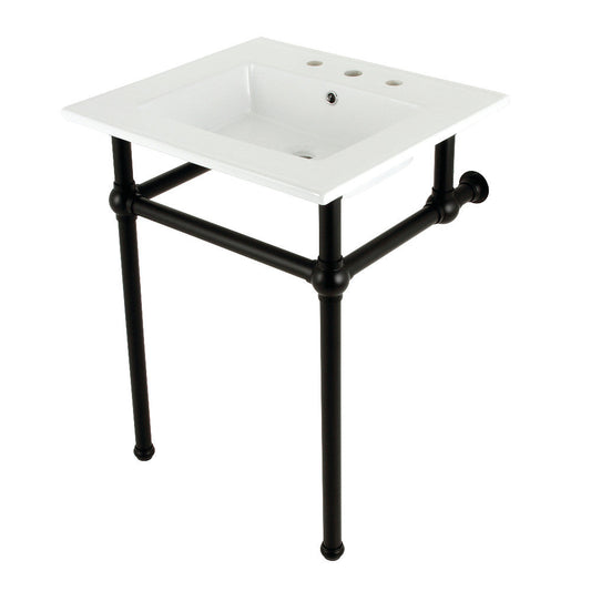 Templeton 25.19 Inch Console Sink in White