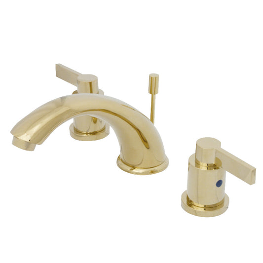 NuvoFusion Widespread Bathroom Faucet in Polished Brass