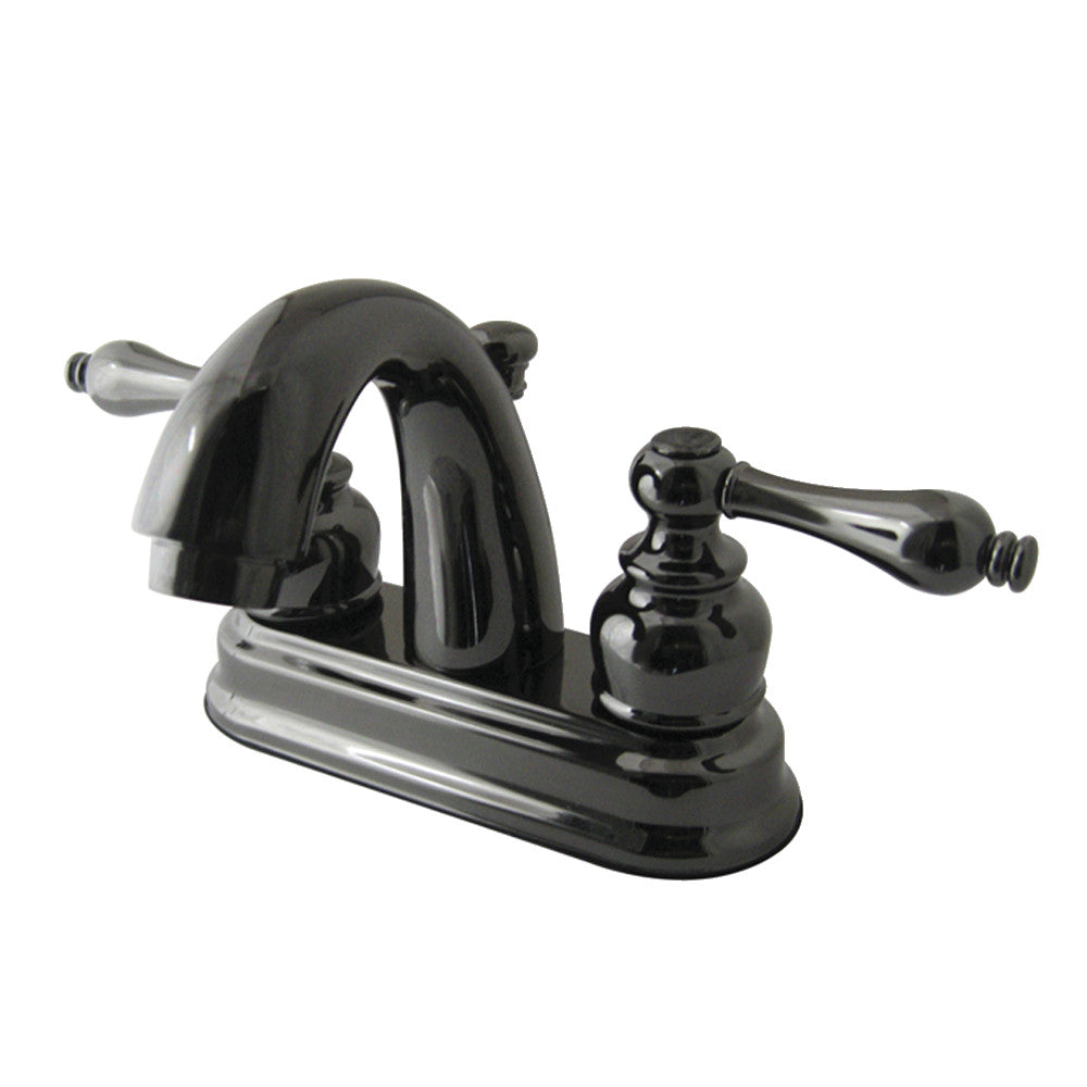 Water Onyx 4 Inch Centerset Bathroom Faucet in Black Stainless Steel