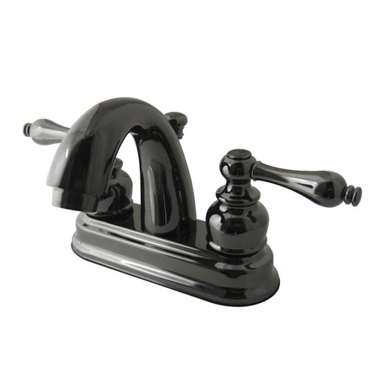 Water Onyx 4 Inch Centerset Bathroom Faucet in Black Stainless Steel