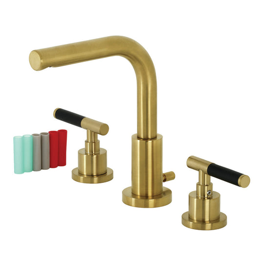 Kaiser Widespread Bathroom Faucet in Brushed Brass