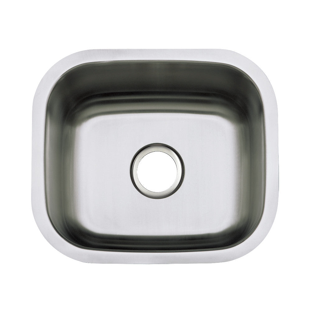 Country 17.75 Inch Undermount Kitchen Sink in Brushed Stainless