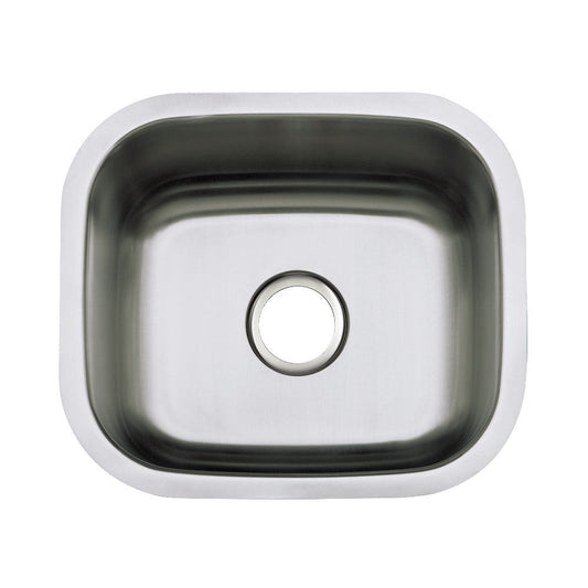 Country 17.75 Inch Undermount Kitchen Sink in Brushed Stainless