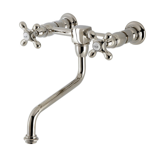 Heritage Wall-Mount Bathroom Faucet in Polished Nickel