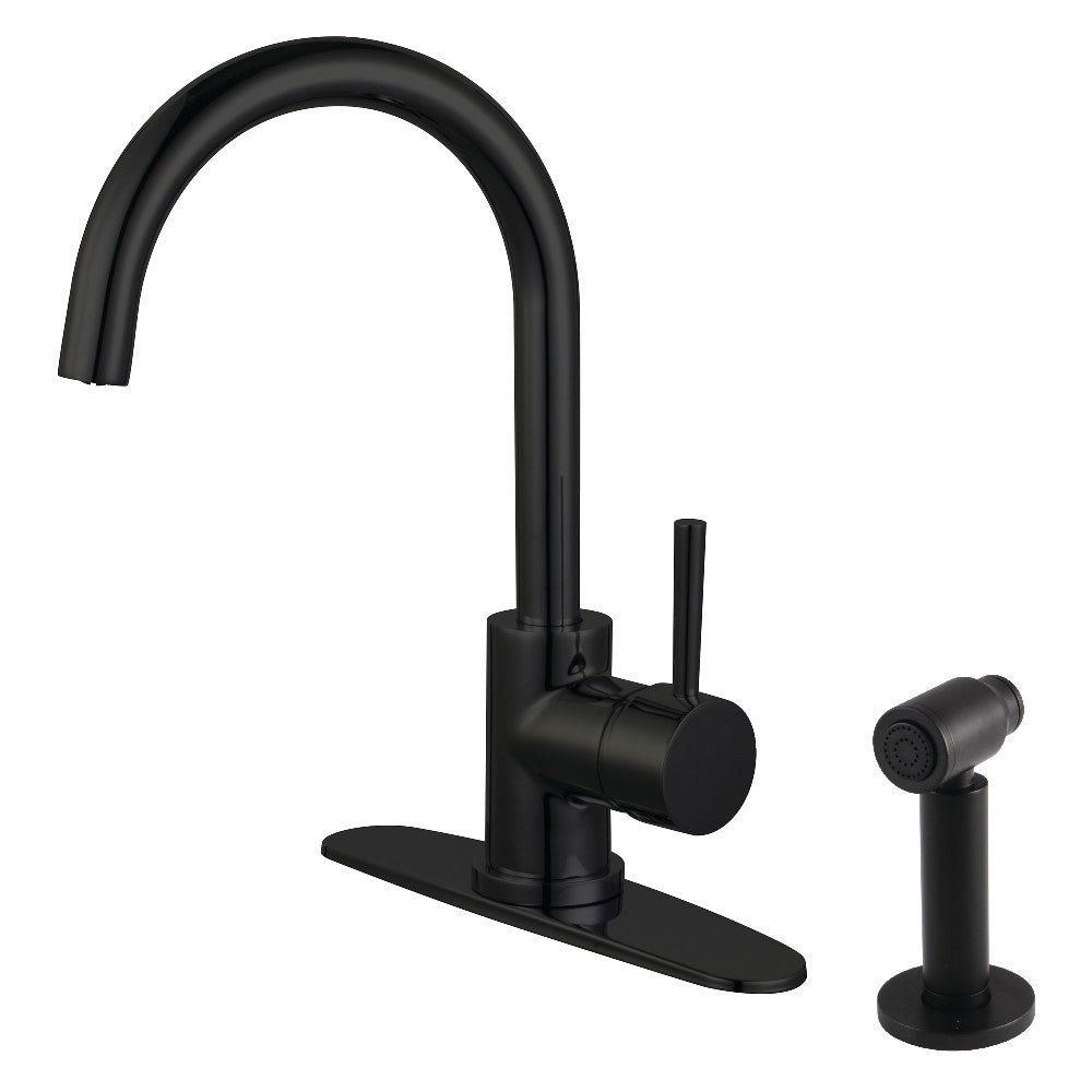 Concord One Handle Kitchen Faucet in Matte Black