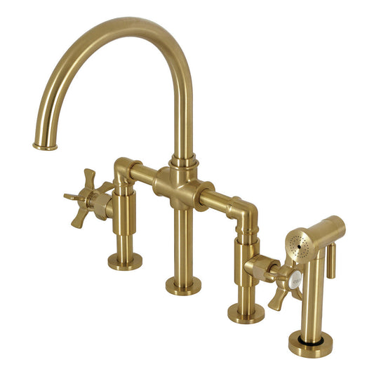 Hamilton Bridge Kitchen Faucet in Brushed Brass