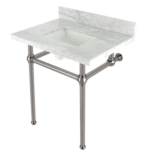 Templeton 30 Inch Console Sink in Carrara Marble