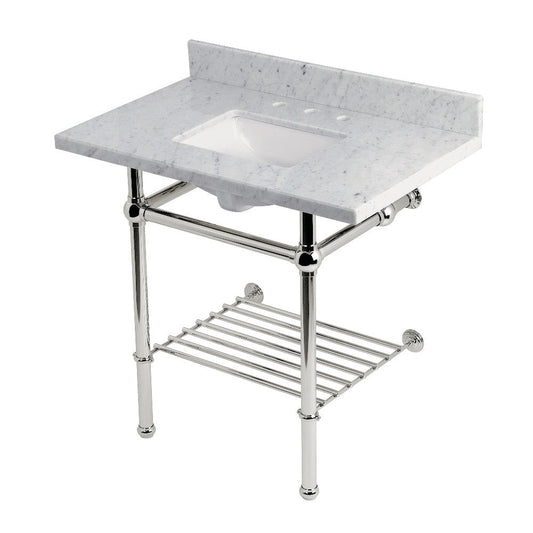 Templeton 36 Inch Console Sink in Carrara Marble