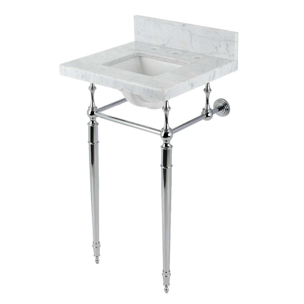 Edwardian 19 Inch Console Sink in Carrara Marble