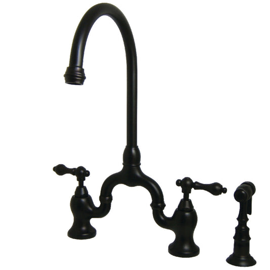 English Country Bridge Kitchen Faucet in Oil Rubbed Bronze