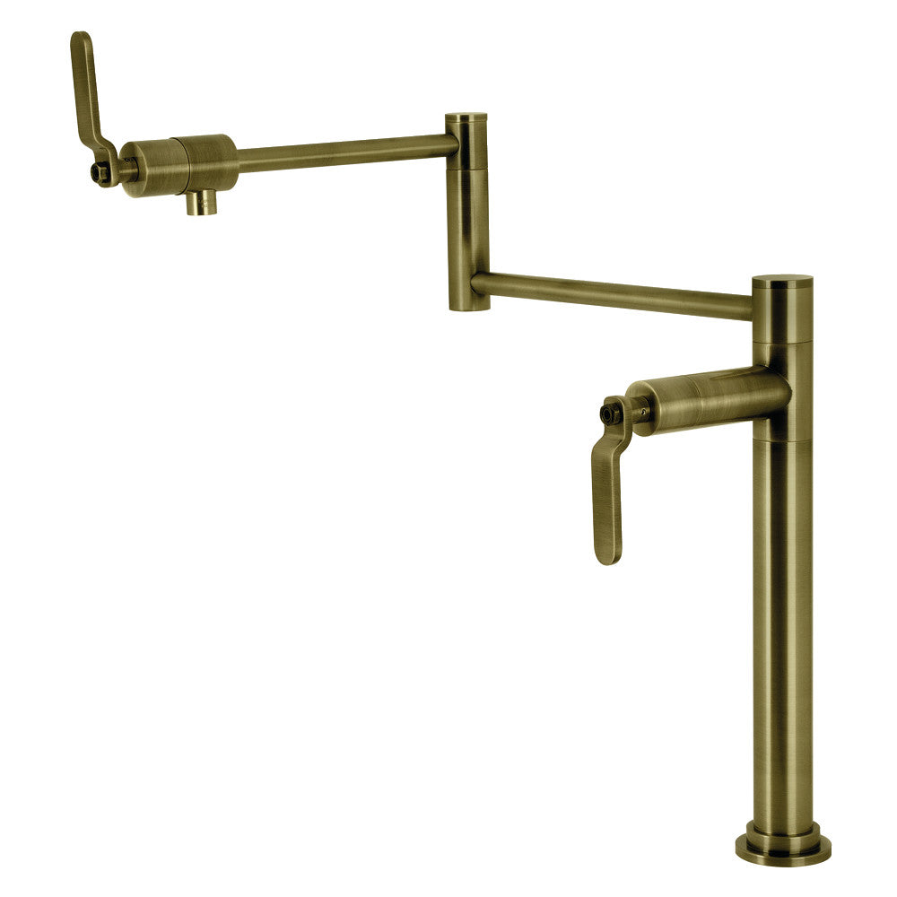 Whitaker Pot Filler Faucet in Antique Brass