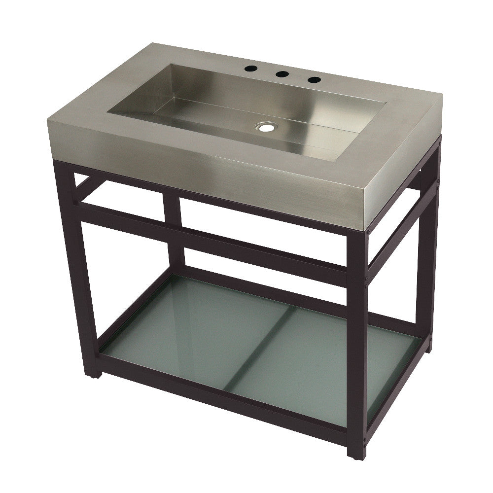 Kingston Commercial 37 Inch Console Sink in Oil Rubbed Bronze