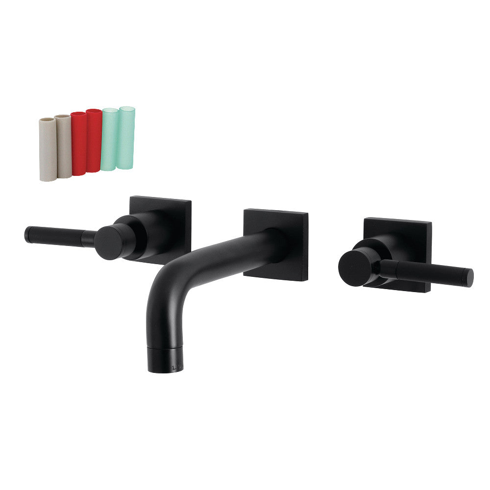 Kaiser Wall-Mount Bathroom Faucet in Matte Black
