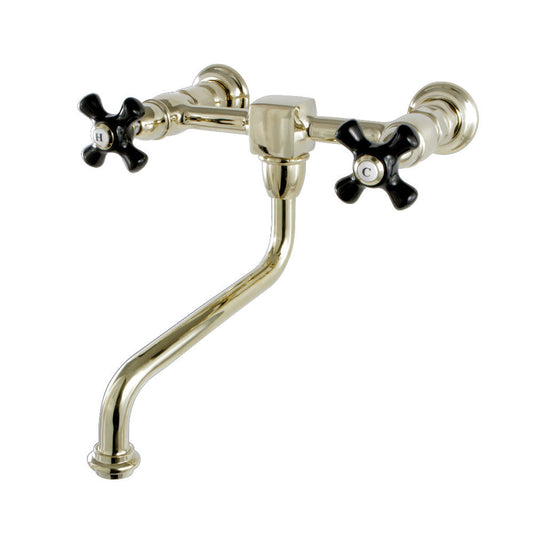 Duchess Wall-Mount Bathroom Faucet in Polished Brass