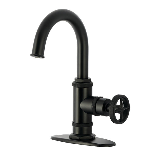 Ostro Single-Hole Bathroom Faucet in Matte Black