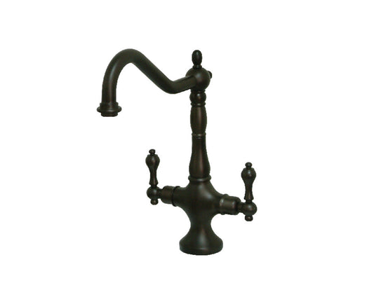 Heritage Two Handle Single-Hole Kitchen Faucet in Oil Rubbed Bronze