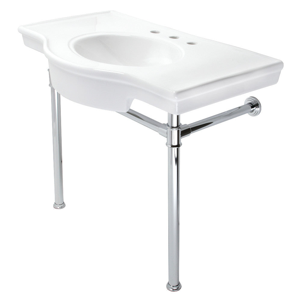Templeton 37.38 Inch Console Sink in White