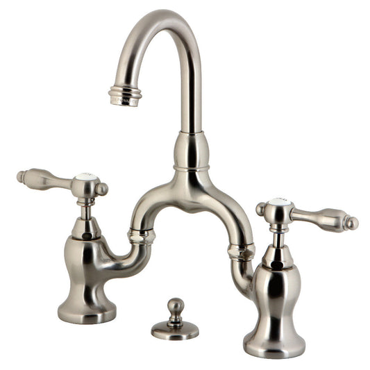Tudor Bridge Bathroom Faucet in Brushed Nickel