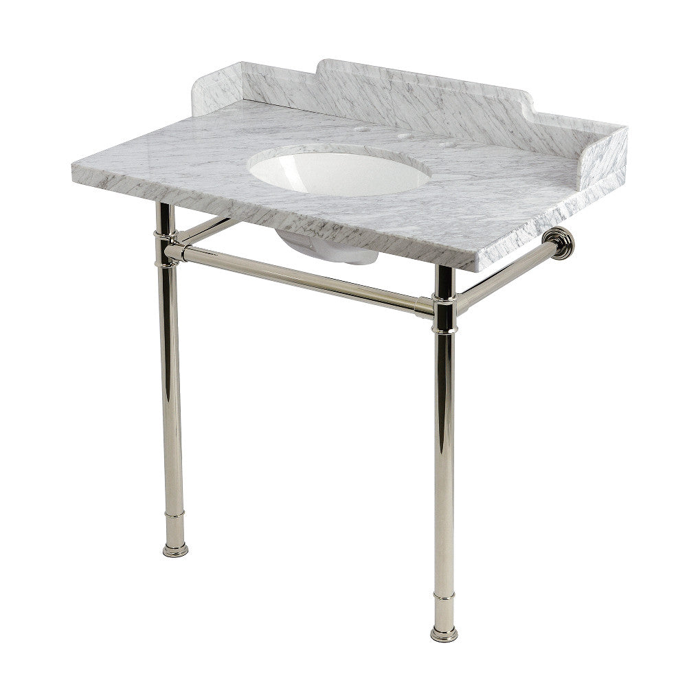 Wesselman 36 Inch Console Sink in Carrara Marble