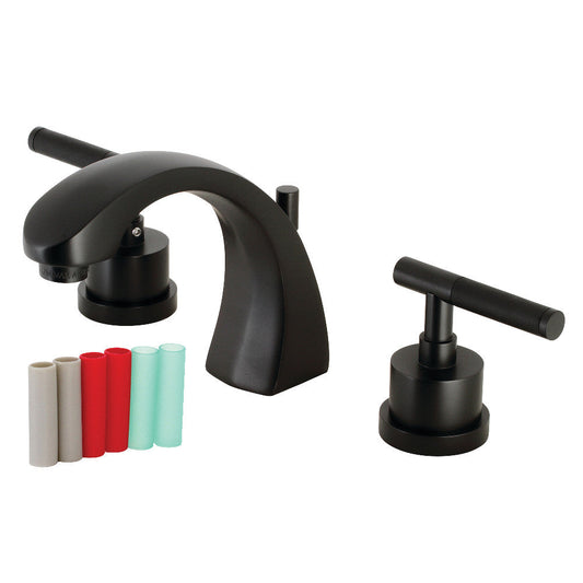 Kaiser Widespread Bathroom Faucet in Matte Black