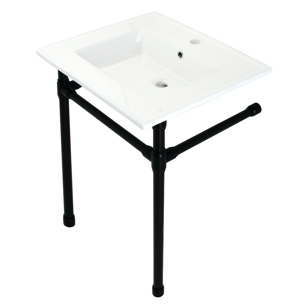 Dreyfuss 25.19 Inch Console Sink in White