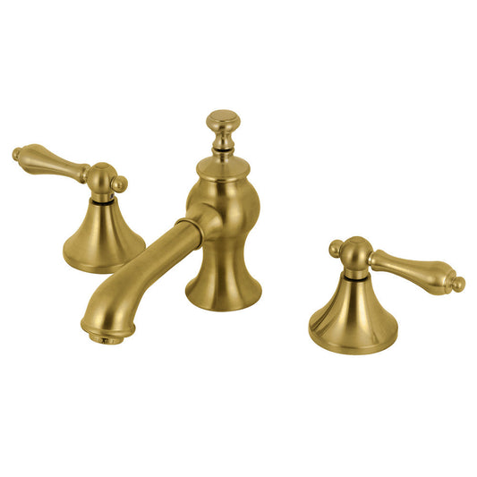 Vintage Widespread Bathroom Faucet in Brushed Brass